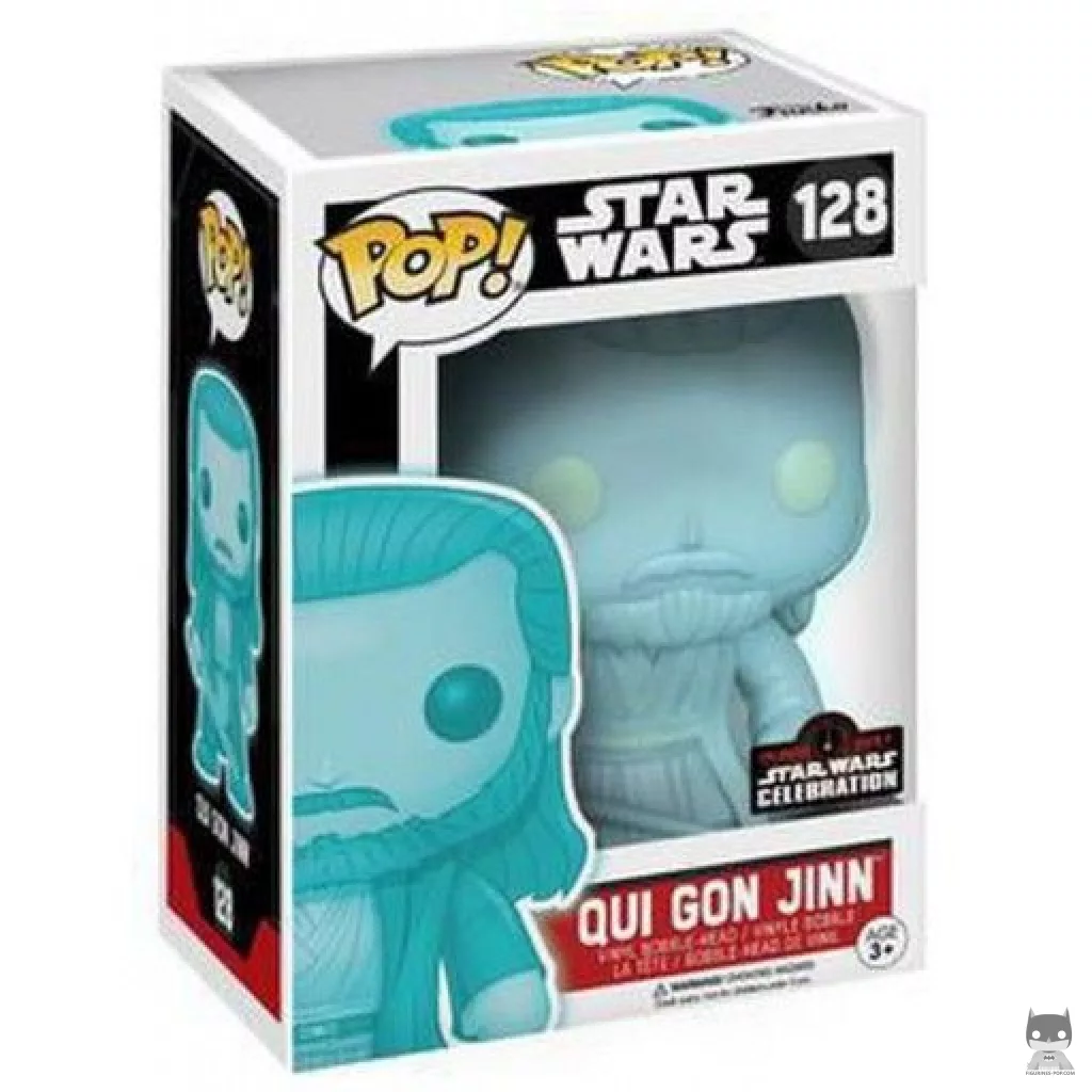 Figurine Funko POP Qui Gon Jinn (Holographic) avec boîte
