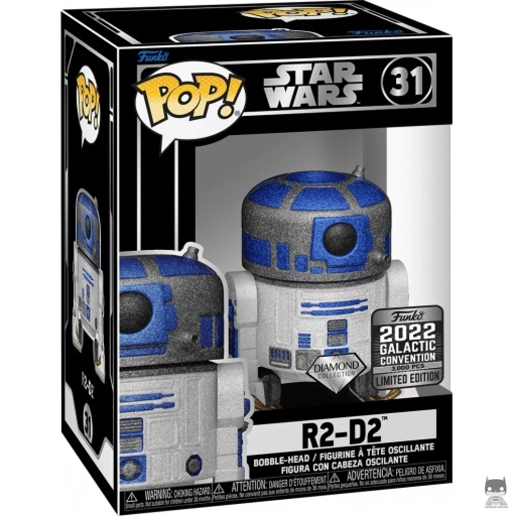 Figurine Funko POP R2-D2 (Diamond Glitter) avec boîte