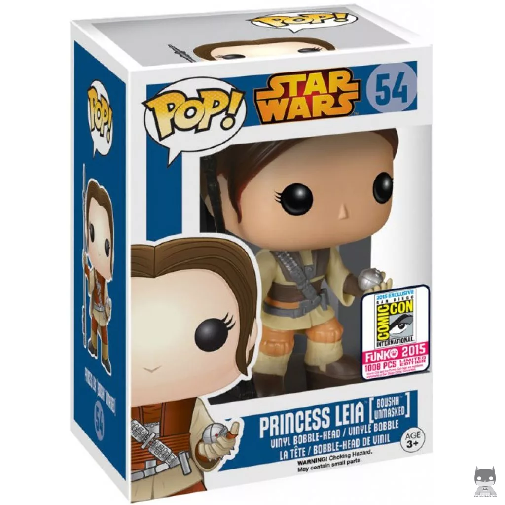 Figurine Funko POP Princesse Leia en Boushh sans Masque avec boîte