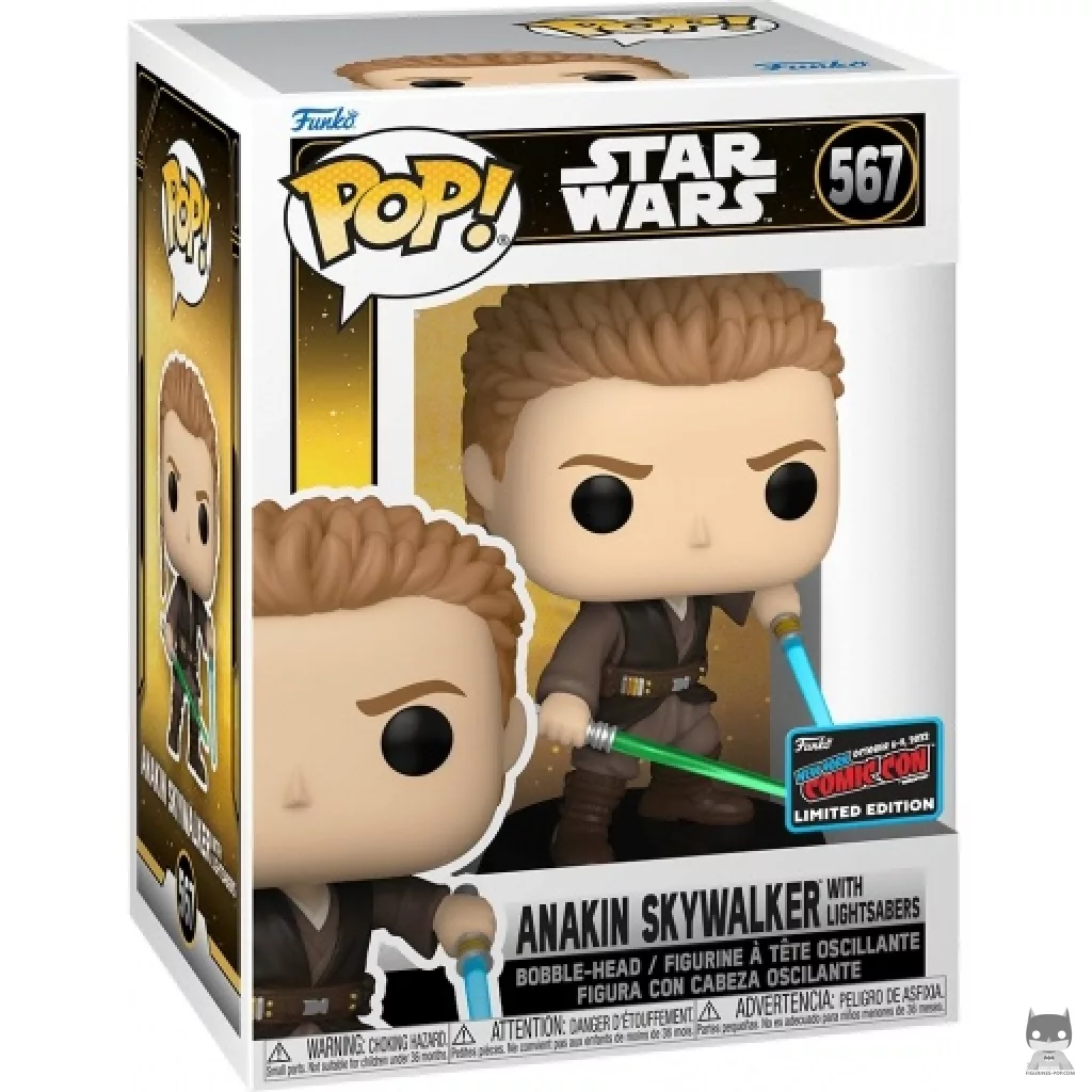 Figurine Funko POP Anakin Skywalker avec Sabres Laser avec boîte
