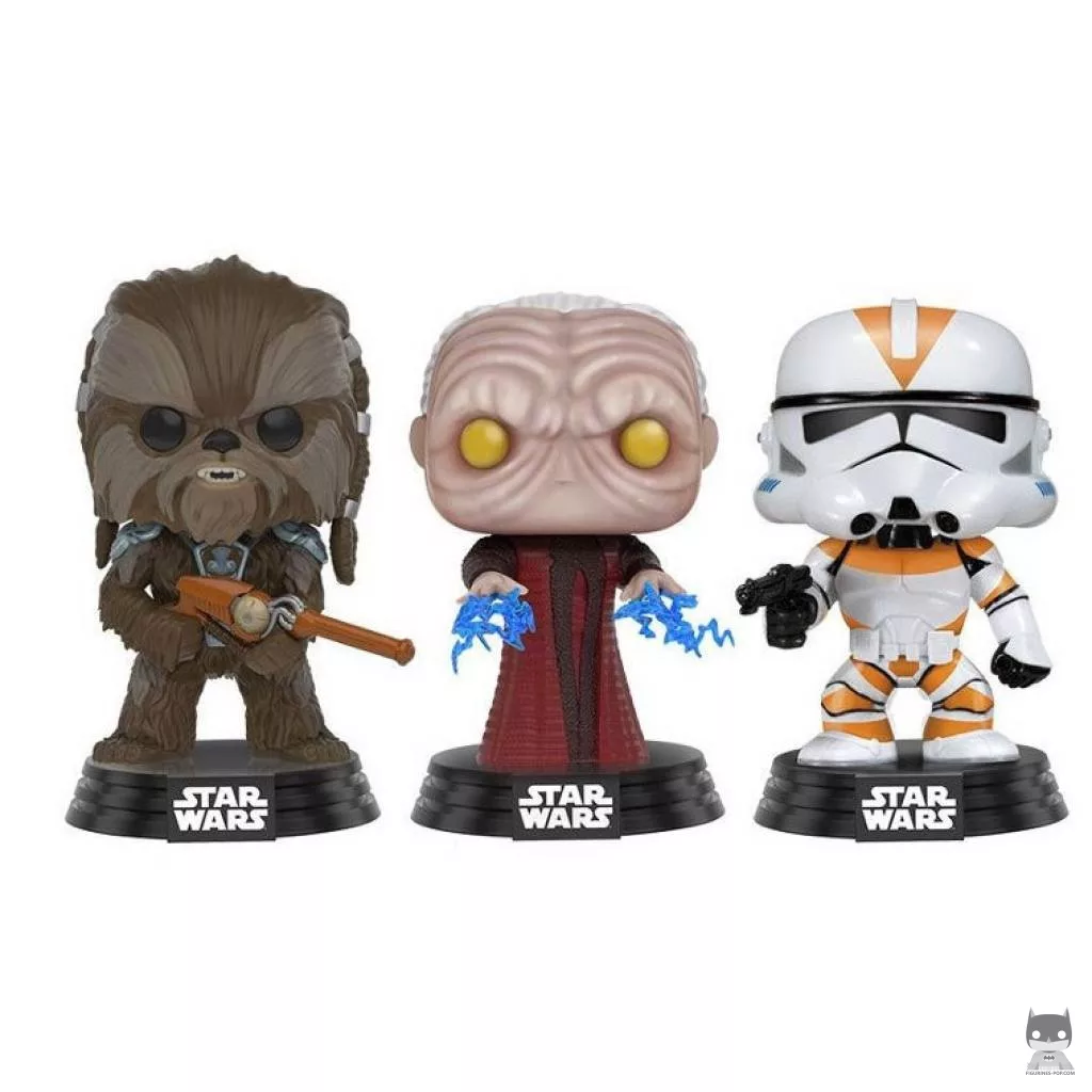 Figurine Funko POP Tarful, Empereur sans capuche & Utapau Clone Trooper (Star Wars : Episode III, La Revanche des Sith)