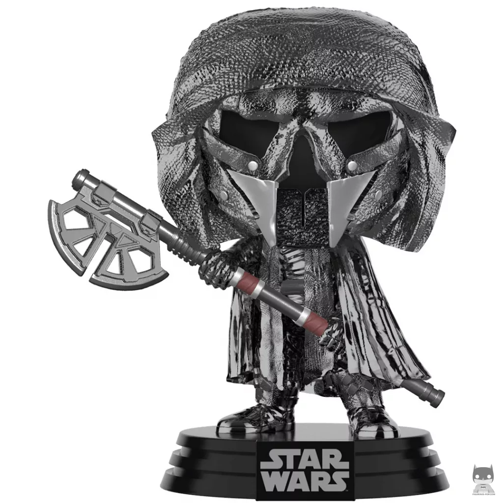 Figurine Funko POP Chevalier de Ren Long Axe (Hematite Chrome) (Star Wars Episode IX, L'Ascension de Skywalker)