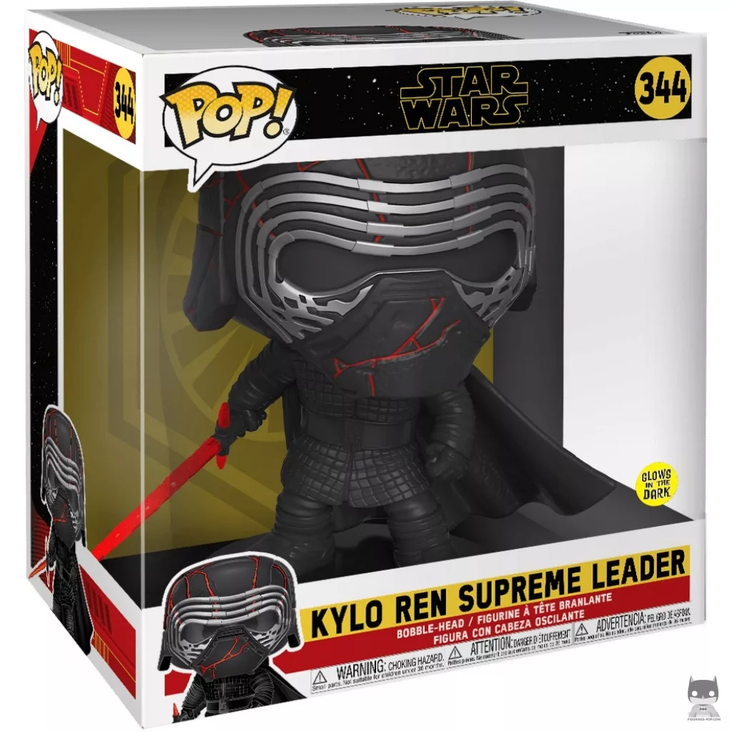 Figurine Funko POP Kylo Ren Suprême Leader (Glow in the Dark & Supersized) avec boîte
