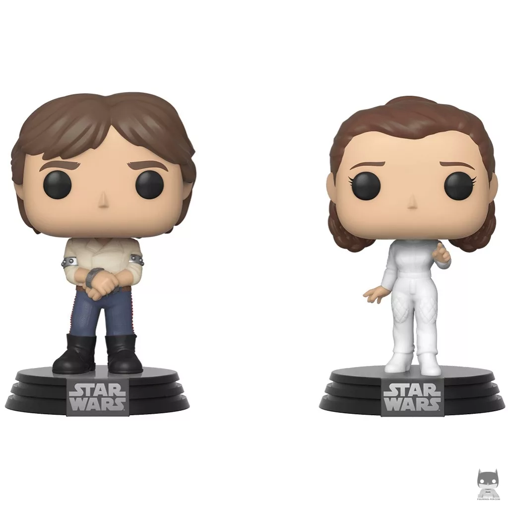 Figurine Funko POP Han Solo & Princesse Leia (Star Wars : Episode V, L'Empire contre-attaque)