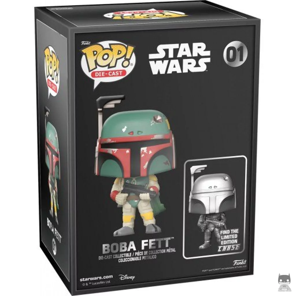 Figurine Funko POP Boba Fett (Chase & Metallic) avec boîte