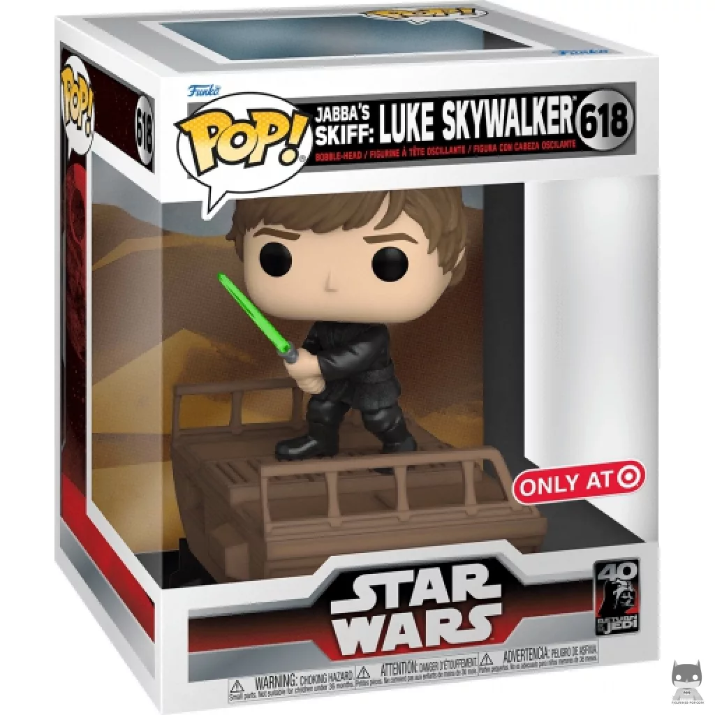 Figurine Funko POP Jabba's Skiff : Luke Skywalker avec boîte