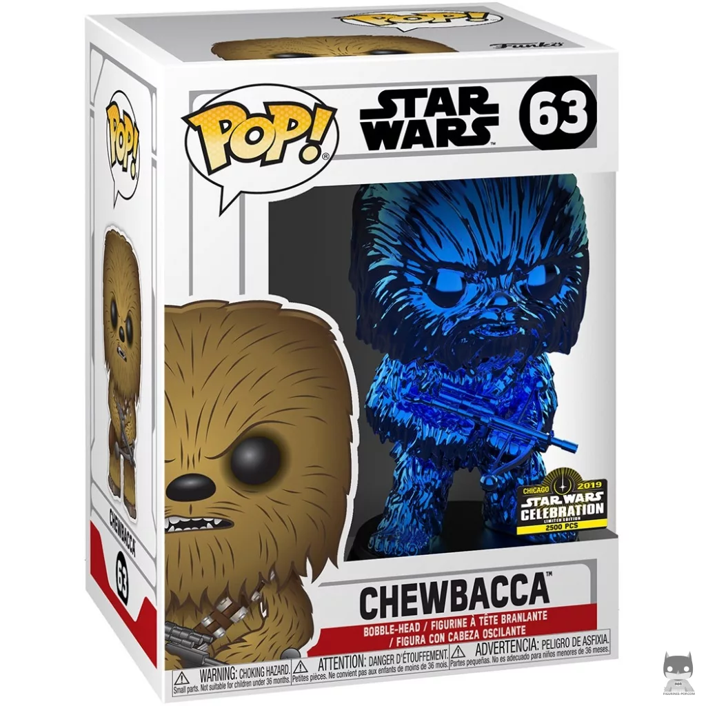Figurine Funko POP Chewbacca (Bleu) avec boîte