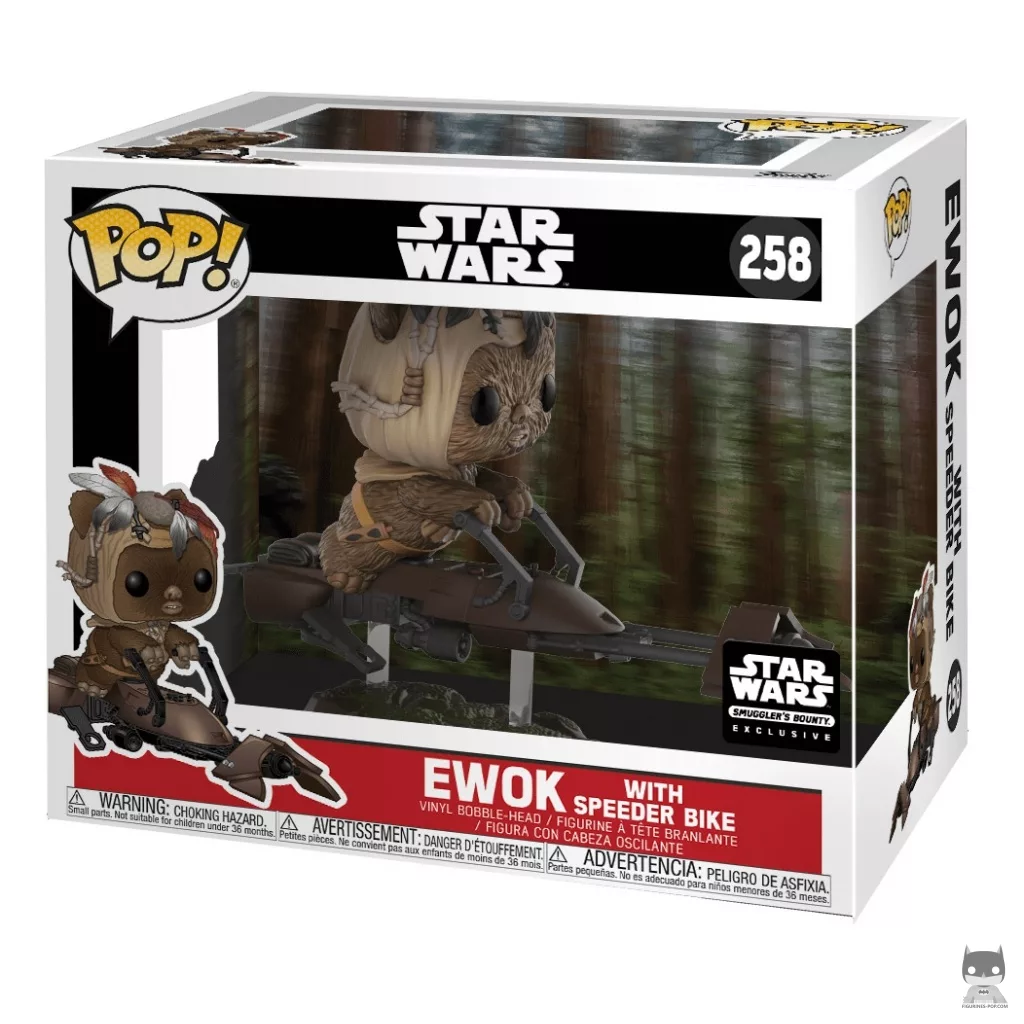 Figurine Funko POP Ewok avec Moto Speeder avec boîte