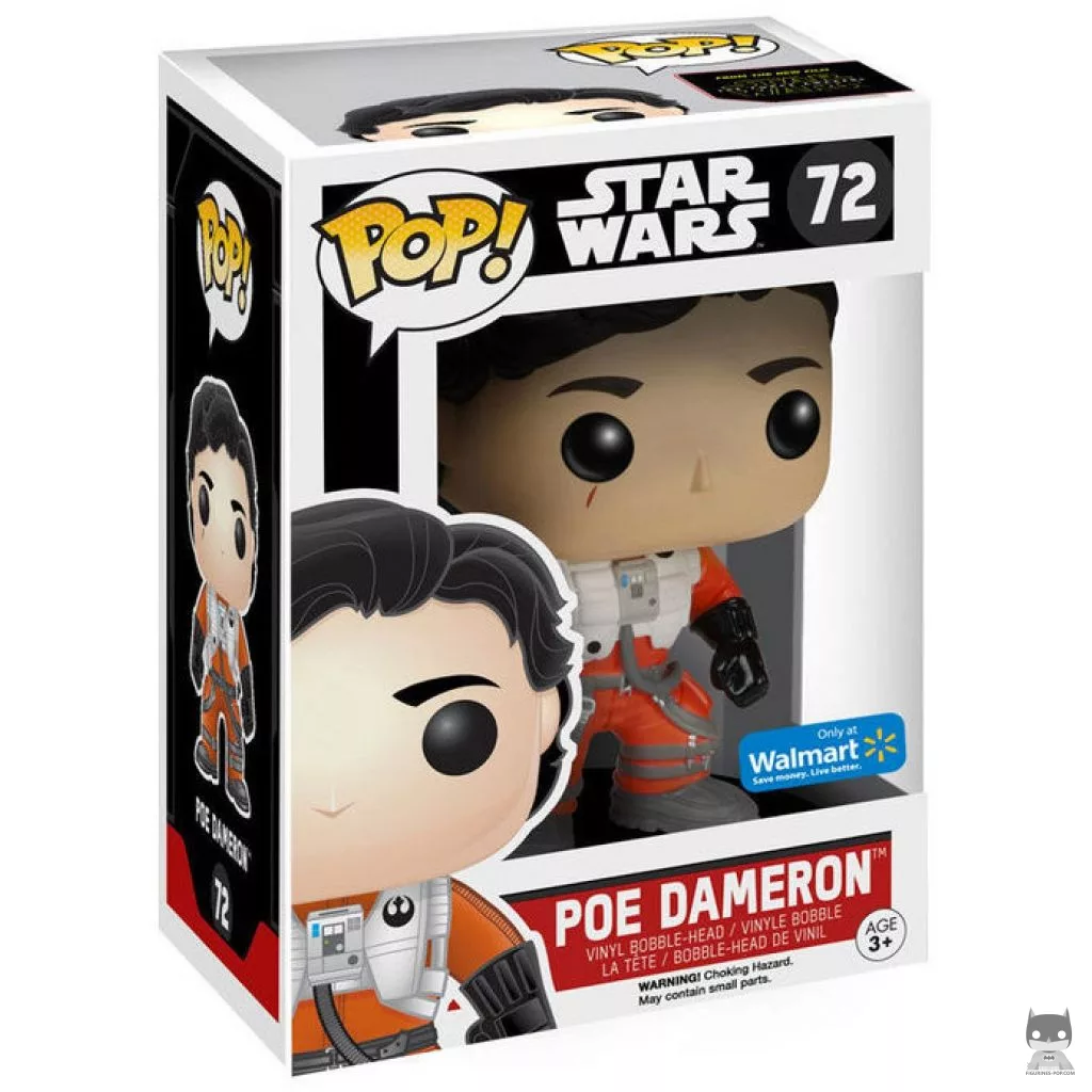 Figurine Funko POP Poe Dameron sans Masque avec boîte