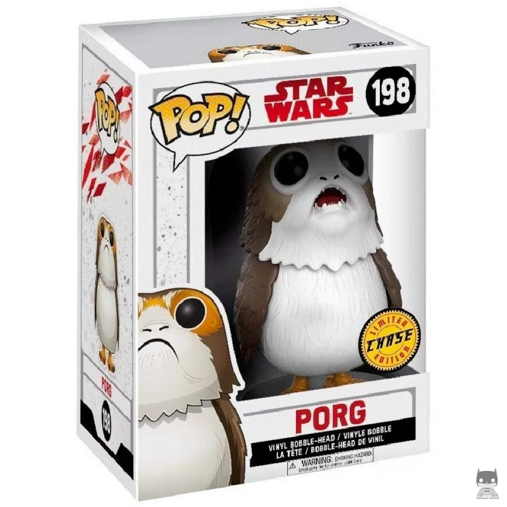 Figurine Funko POP Porg Bouche Ouverte (Chase) avec boîte