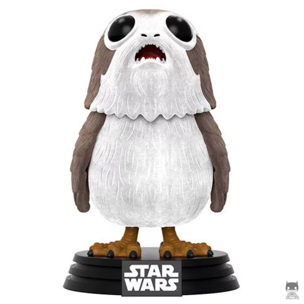 Figurine Funko POP Porg Bouche Ouverte (Chase & Flocked) (Star Wars : Episode VIII, Les Derniers Jedi)