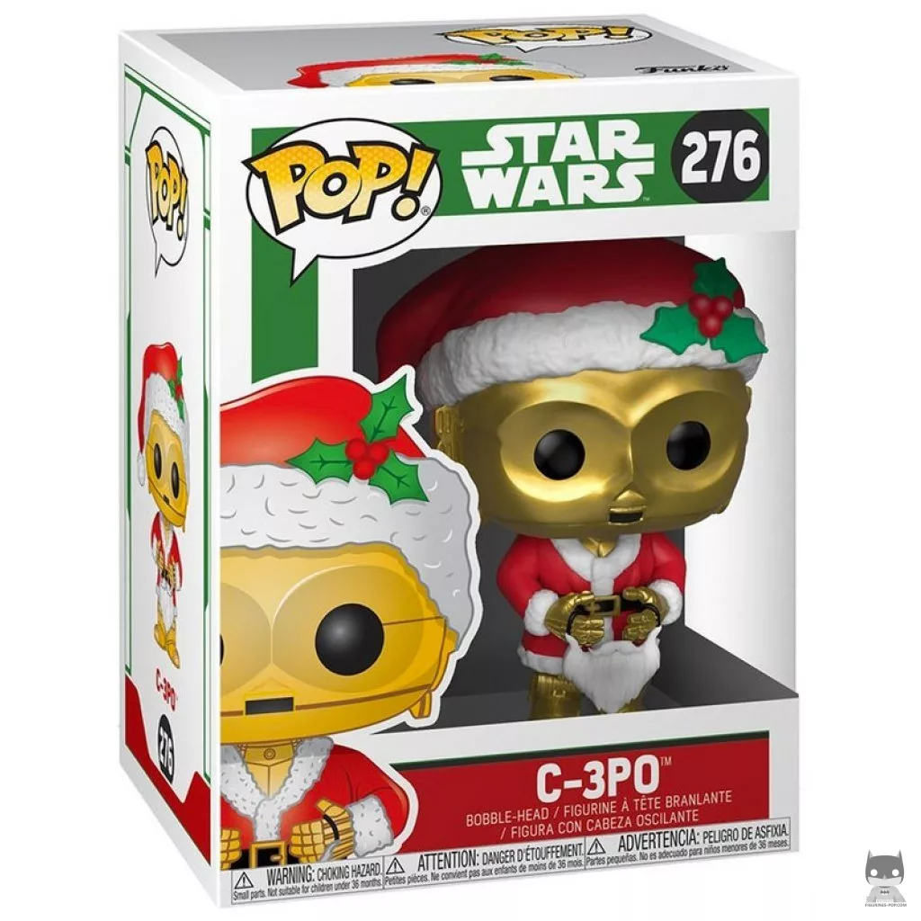 Figurine Funko POP C-3PO en Père Noël avec boîte