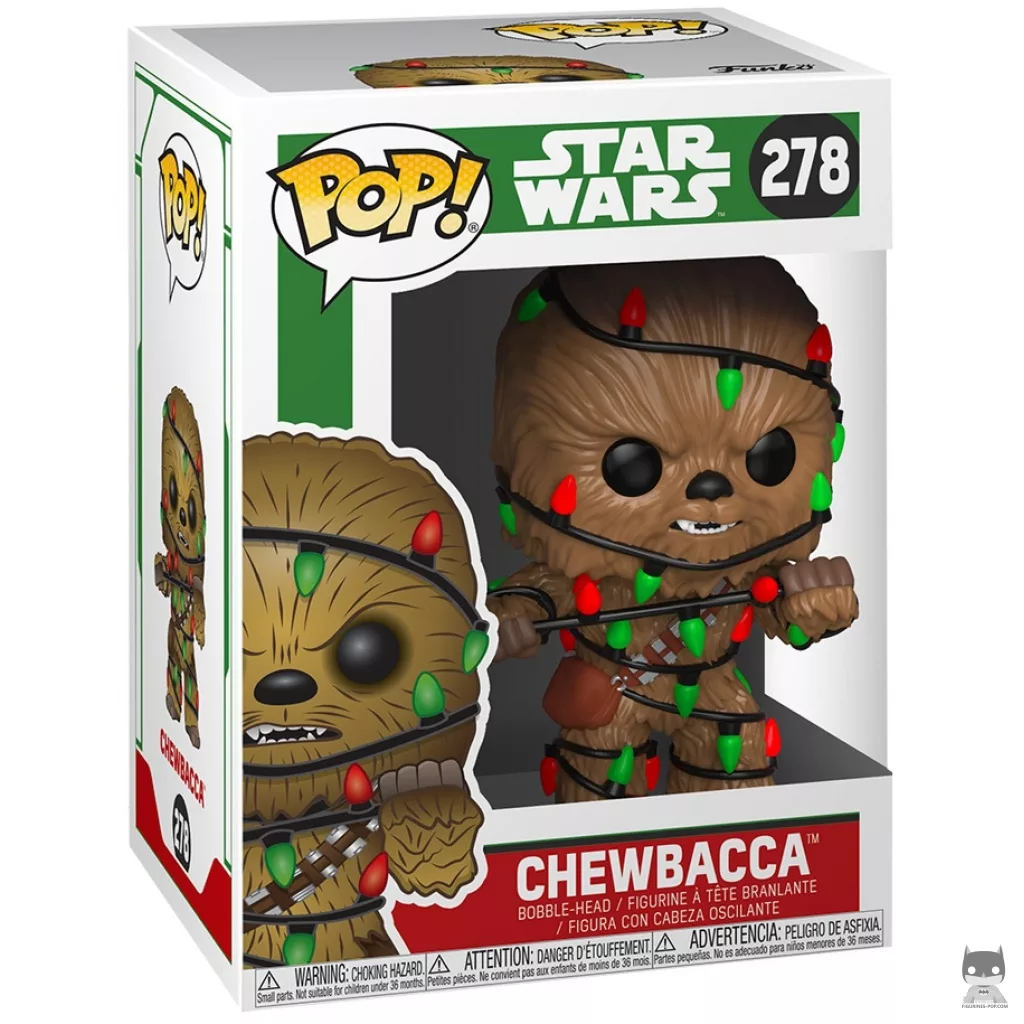Figurine Funko POP Chewbacca avec Guirlandes avec boîte