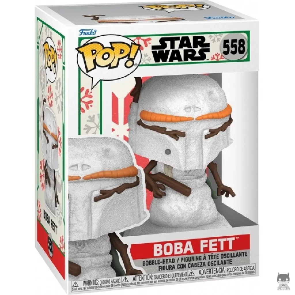 Figurine Funko POP Boba Fett Bonhomme de neige avec boîte