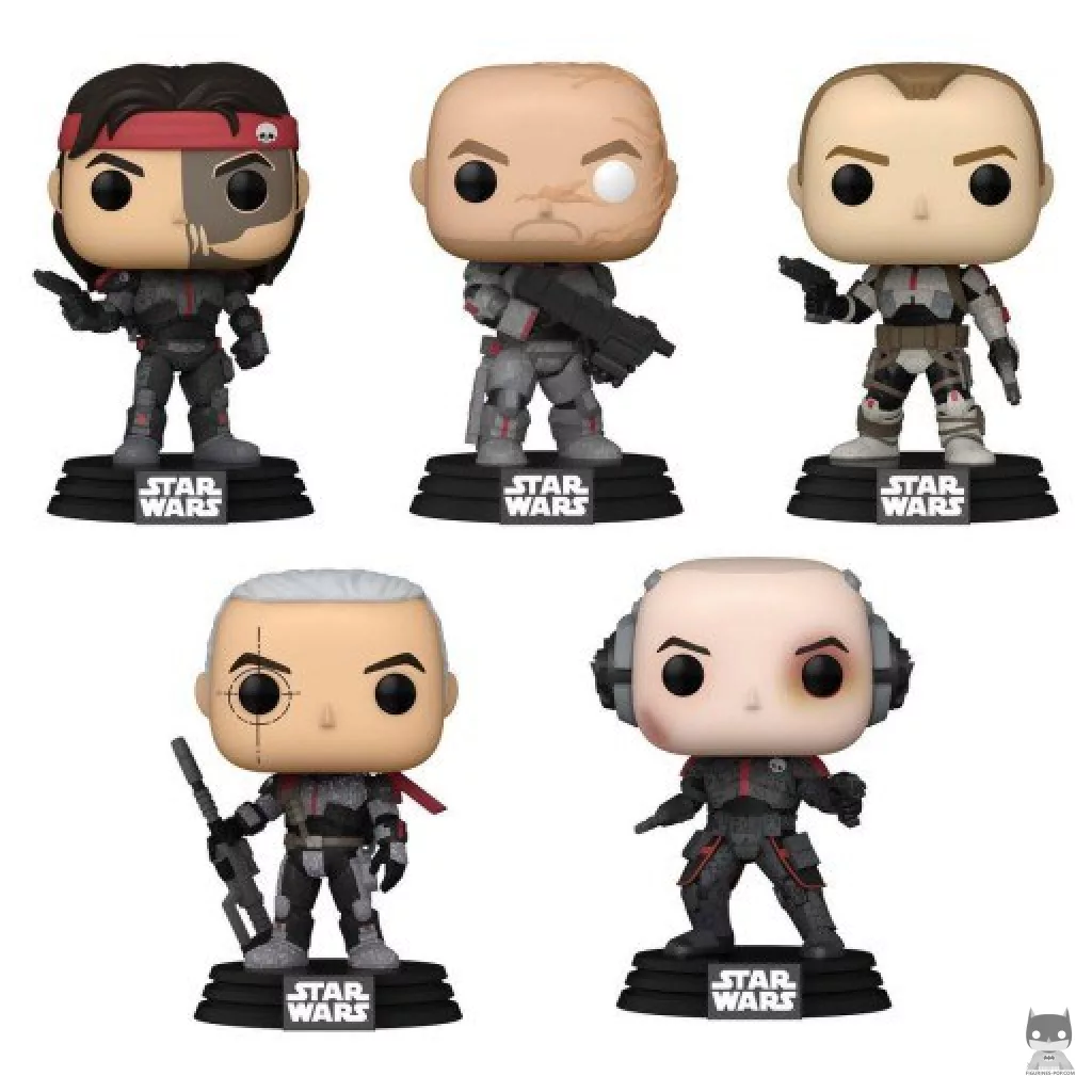 Figurine Funko POP Star Wars The Bad Batch Pack (Hunter, Wrecker, Tech, Crosshair & Echo) (Star Wars : The Bad Batch)