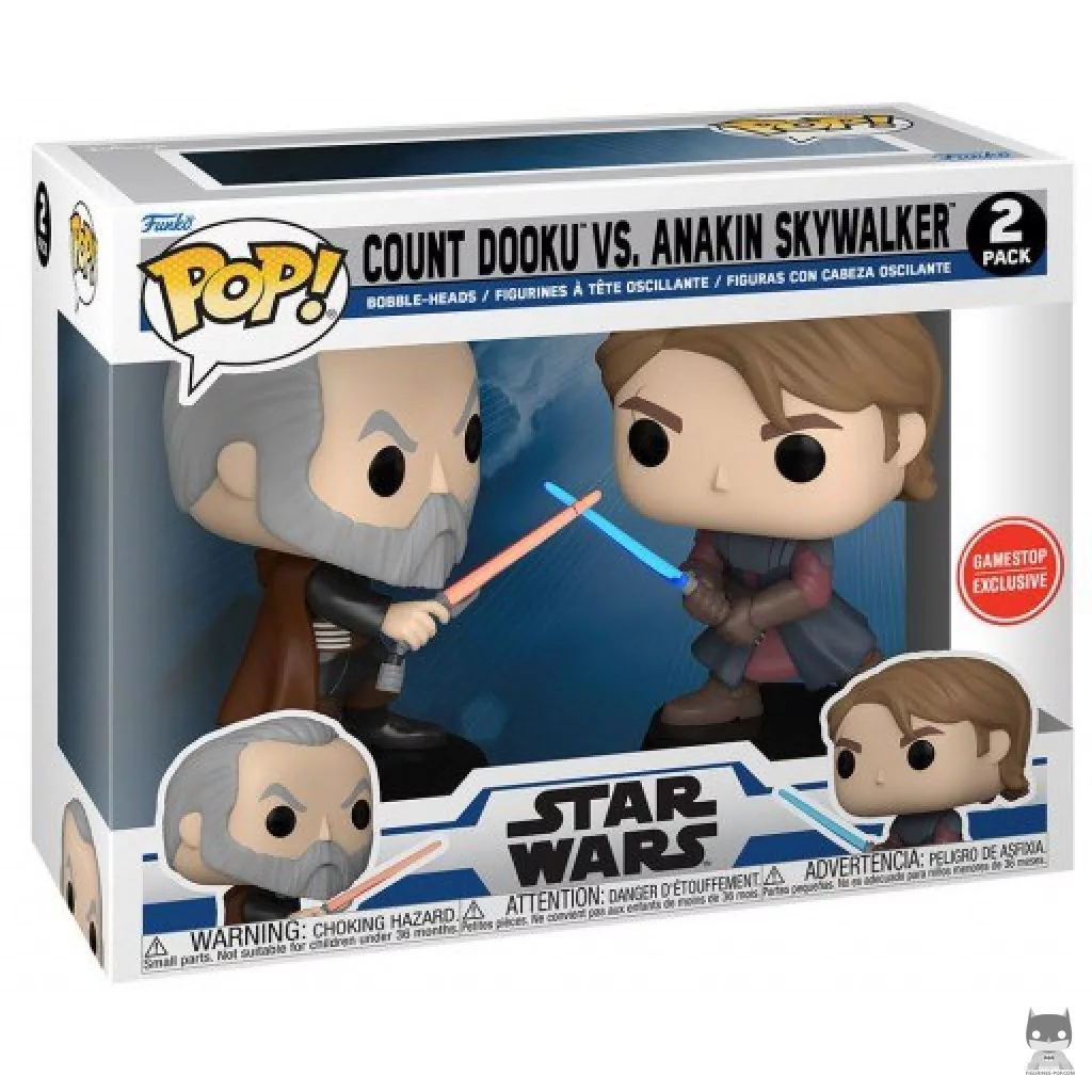 Figurine Funko POP Comte Dooku vs. Anakin Skywalker avec boîte