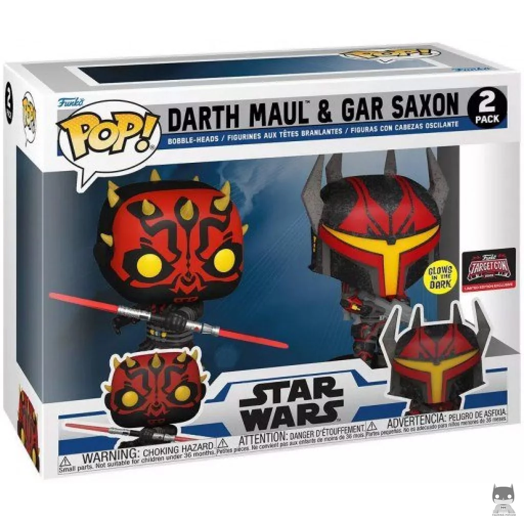 Figurine Funko POP Dark Maul & Gar Saxon avec boîte