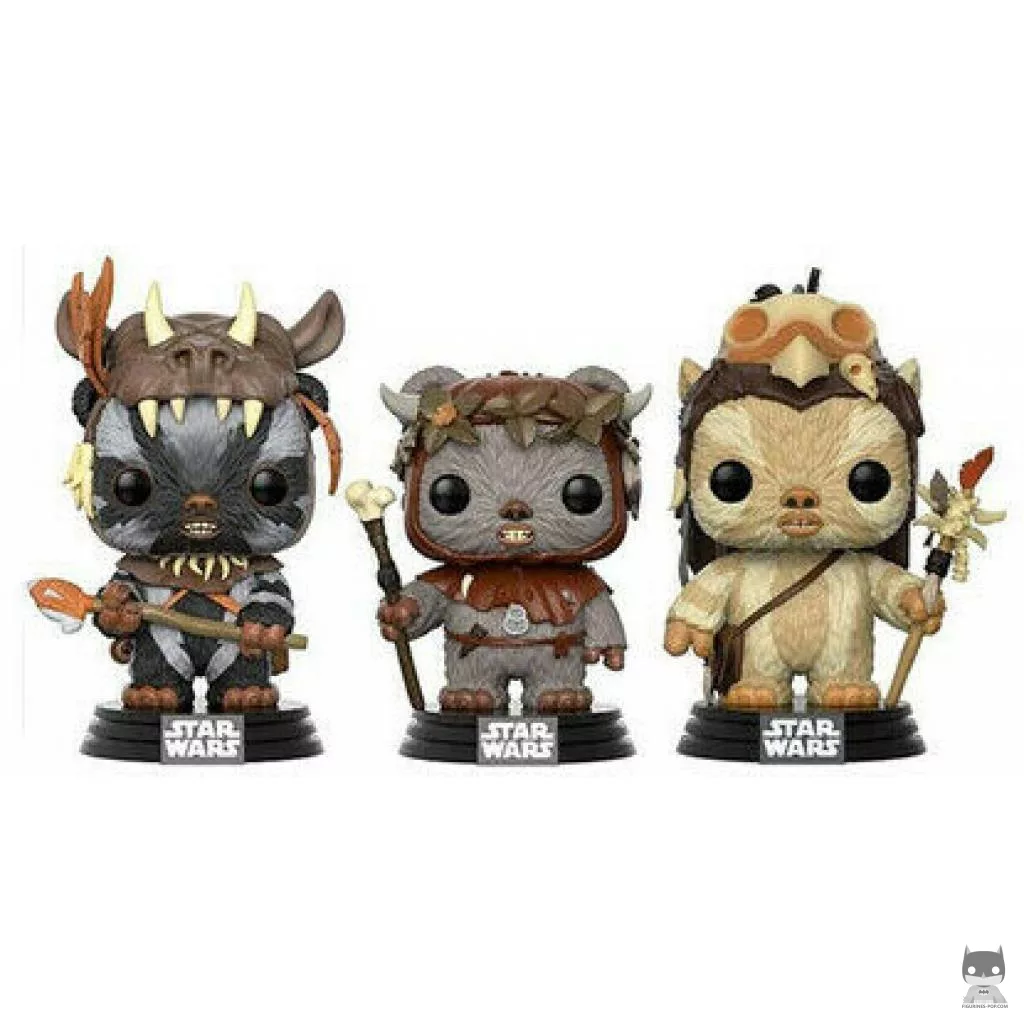 Figurine Funko POP Teebo, Chief Chirpa & Logray (Star Wars : The Clone Wars)