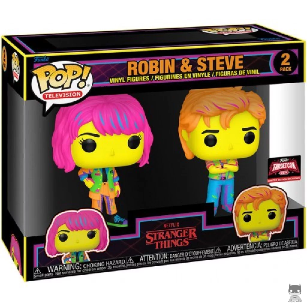 Figurine Funko POP Robin & Steve (Black Light) avec boîte
