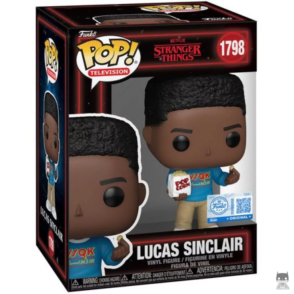 Figurine Funko POP Lucas Sinclair avec Popcorn avec boîte