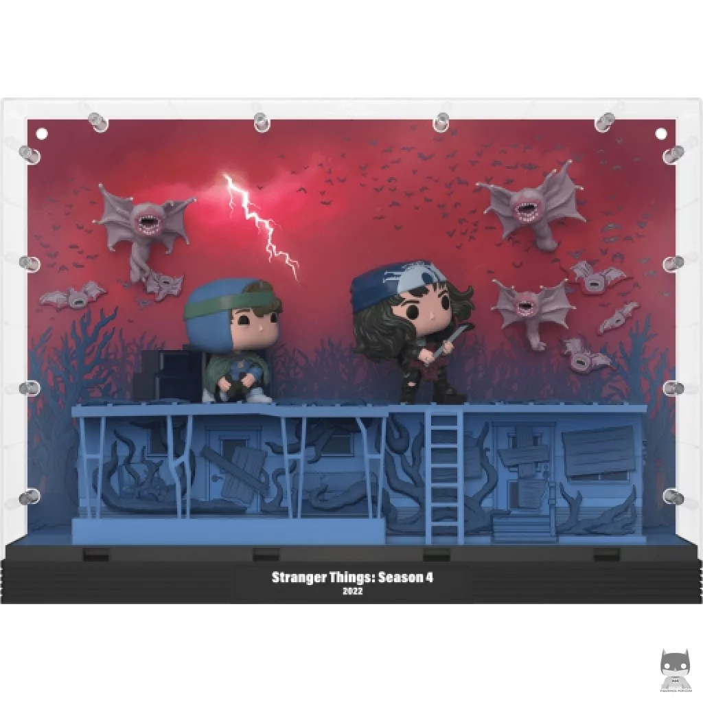 Figurine Funko POP Phase Trois : Dustin, Eddie & Demobats (Stranger Things)