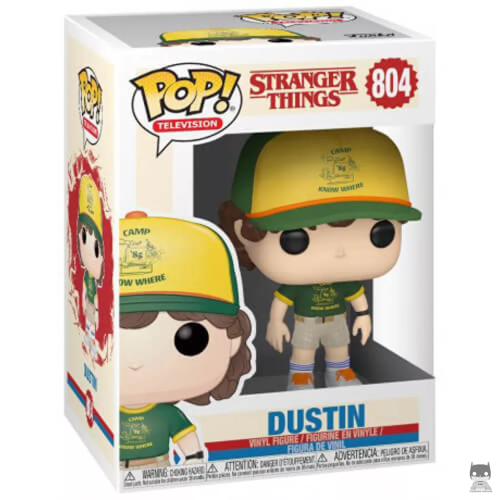 Figurine Funko POP Dustin au camp avec boîte