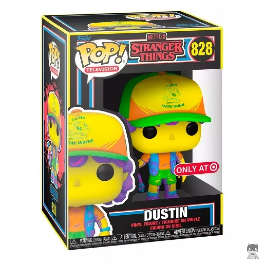 Figurine Funko POP Dustin avec gilet (Blacklight) avec boîte