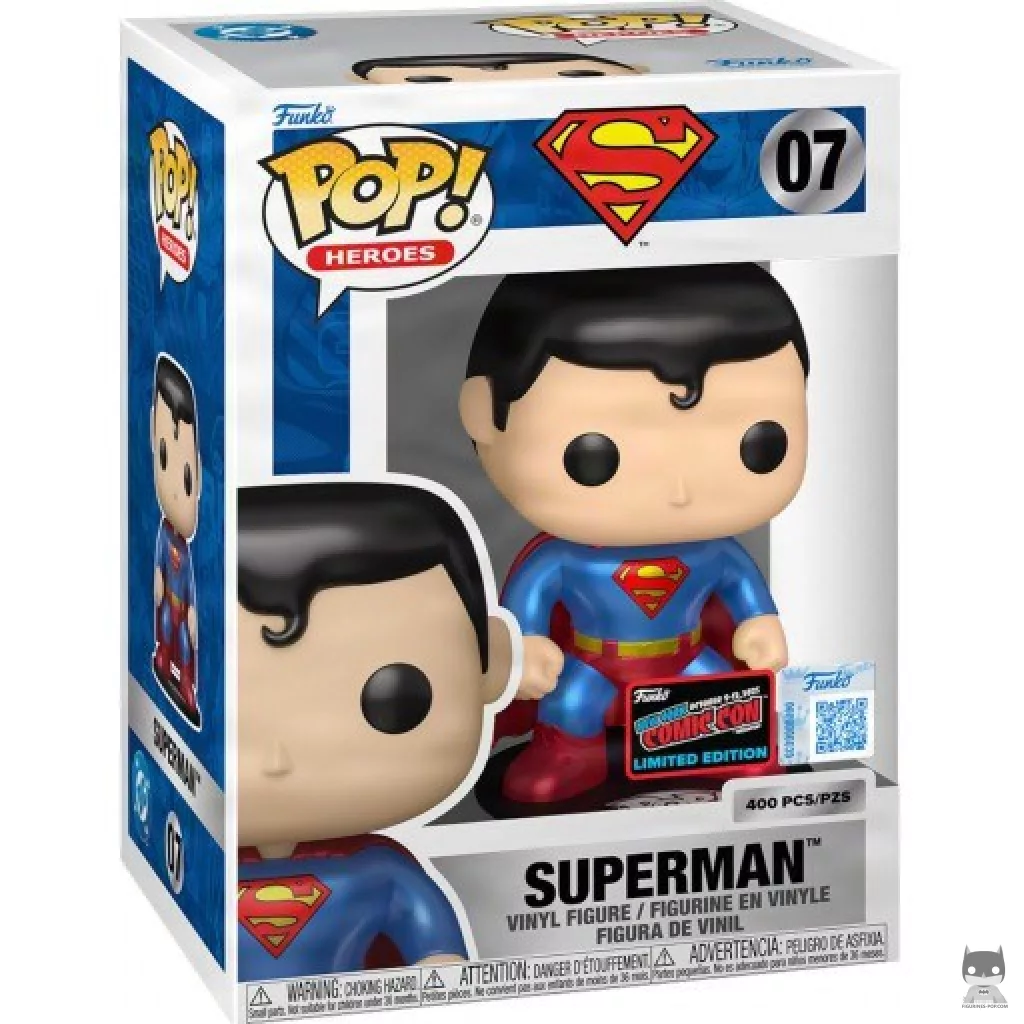 Figurine Funko POP Superman (Metallic) avec boîte