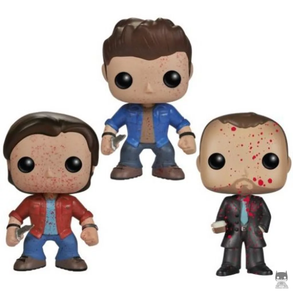 Figurine Funko POP Sam, Dean & Crowley (Supernatural)