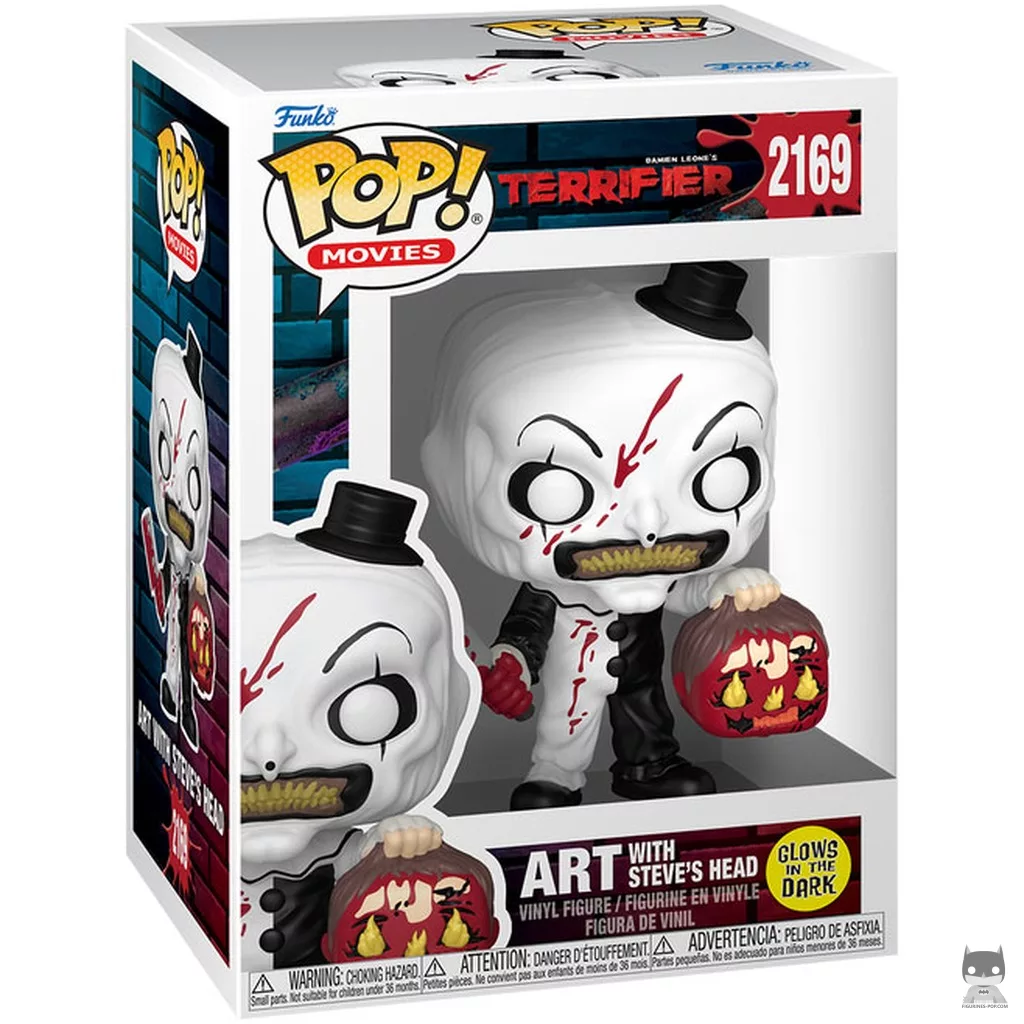 Figurine Funko POP Art avec la tête de Steve (Glow in the Dark & ensanglanté) avec boîte
