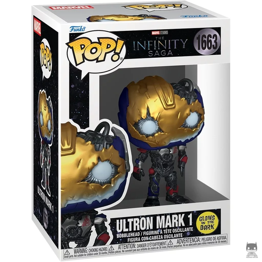 Figurine Funko POP Ultron Mark 1 (Brille dans le noir) avec boîte