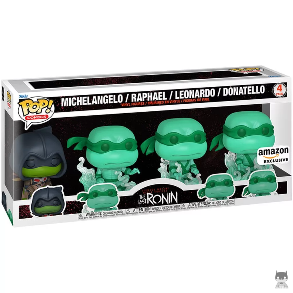 Figurine Funko POP Michelangelo, Raphael, Leonardo & Donatello avec boîte