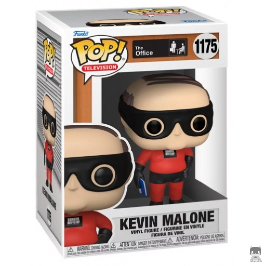 Figurine Funko POP Kevin en Super-héro Dunder Mifflin avec boîte
