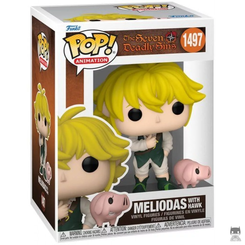 Figurine Funko POP Meliodas avec Hawk avec boîte
