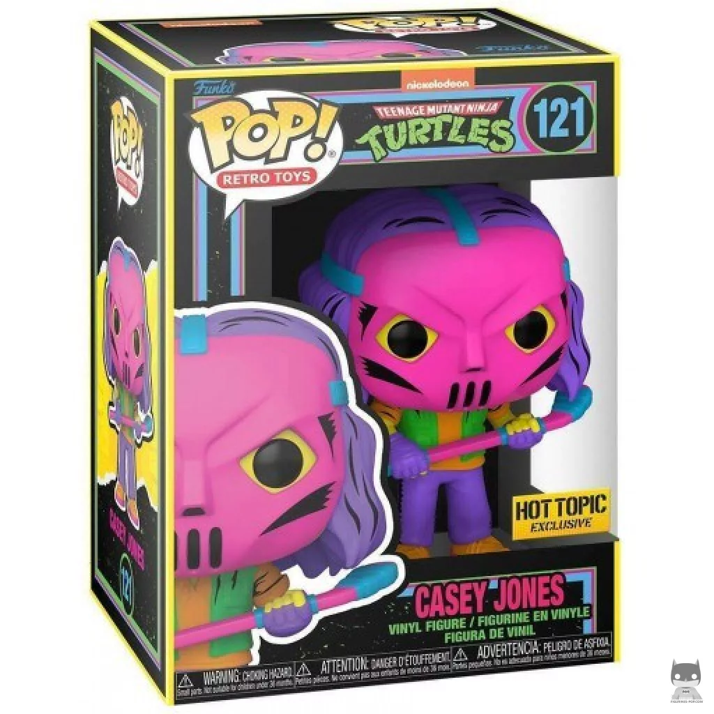 Figurine Funko POP Casey Jones (Blacklight) avec boîte