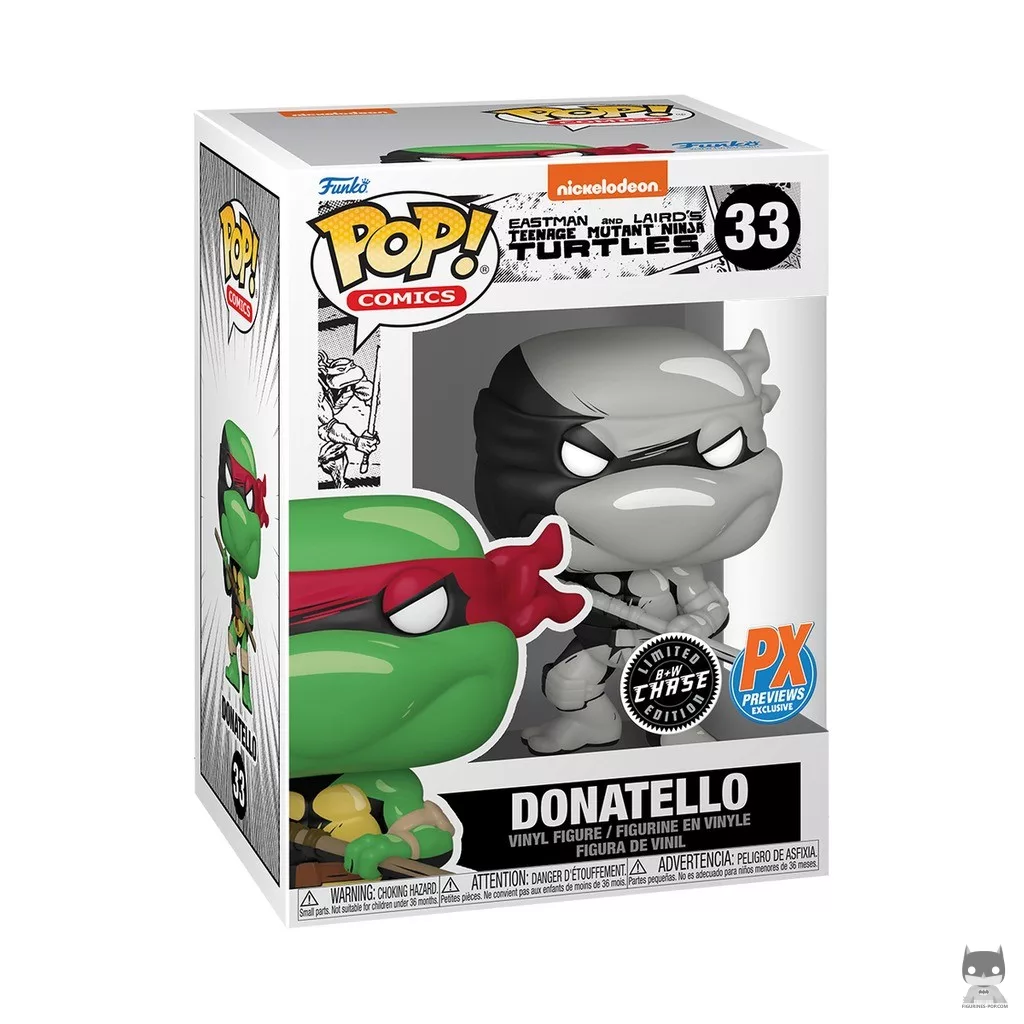 Figurine Funko POP Donatello (Black & White Chase) avec boîte