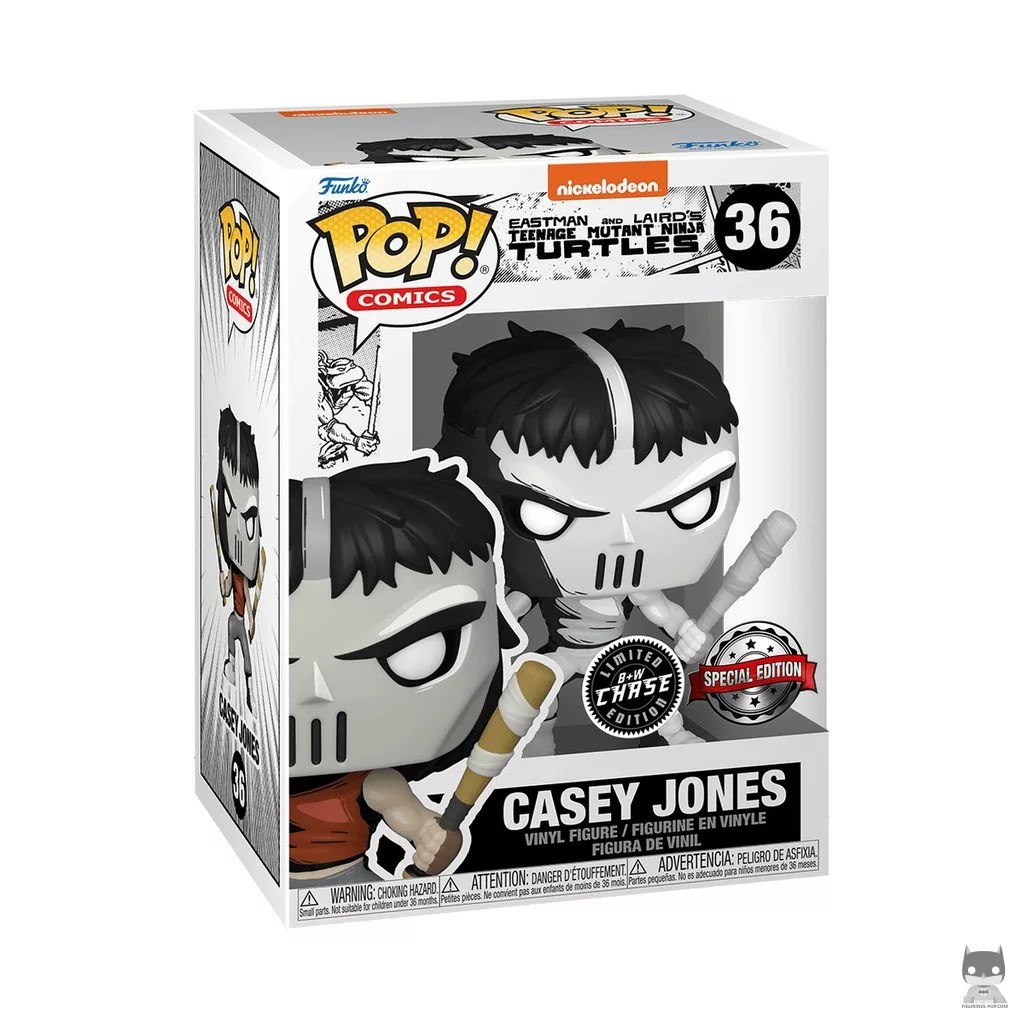 Figurine Funko POP Casey Jones (Black & White Chase) avec boîte