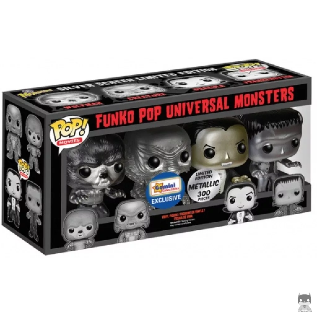 Figurine Funko POP Universal Monsters (Metallic) avec boîte