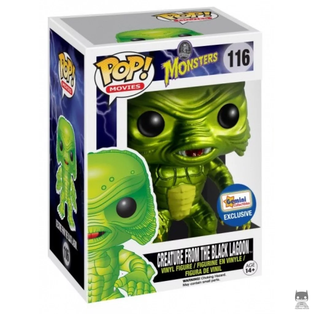 Figurine Funko POP L'Etrange Créature du Lac Noir (Metallic) avec boîte
