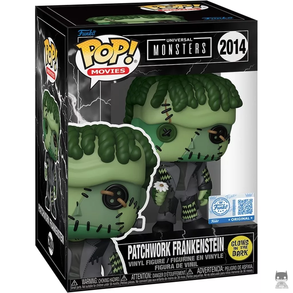 Figurine Funko POP Frankenstein Patchwork (Brille dans le noir) avec boîte