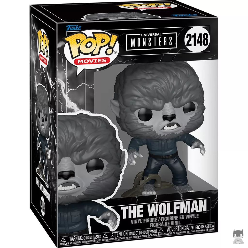 Figurine Funko POP Le Loup-Garou (Black & White) avec boîte