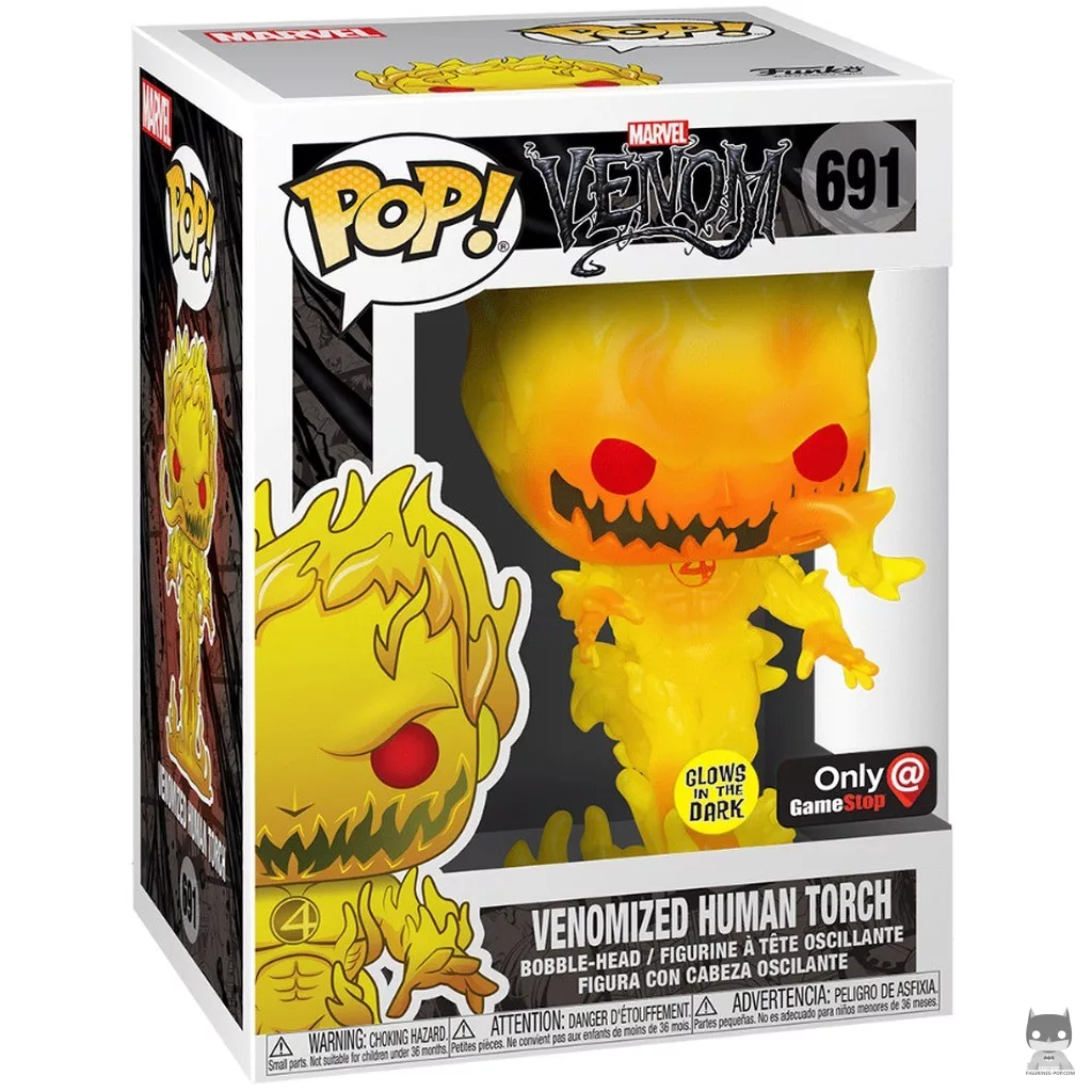 Figurine Funko POP La Torche Humaine Venom avec boîte