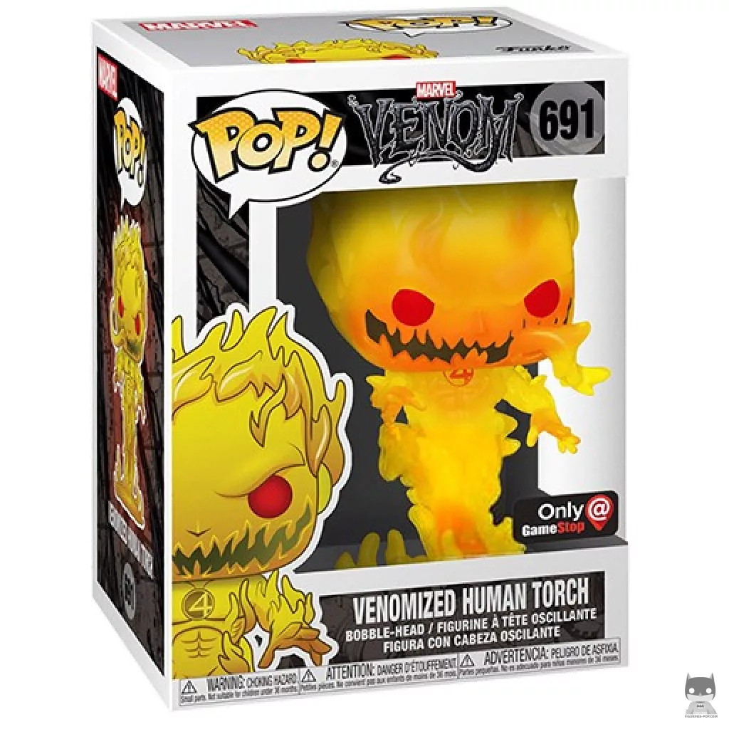 Figurine Funko POP La Torche Humaine Venom avec boîte