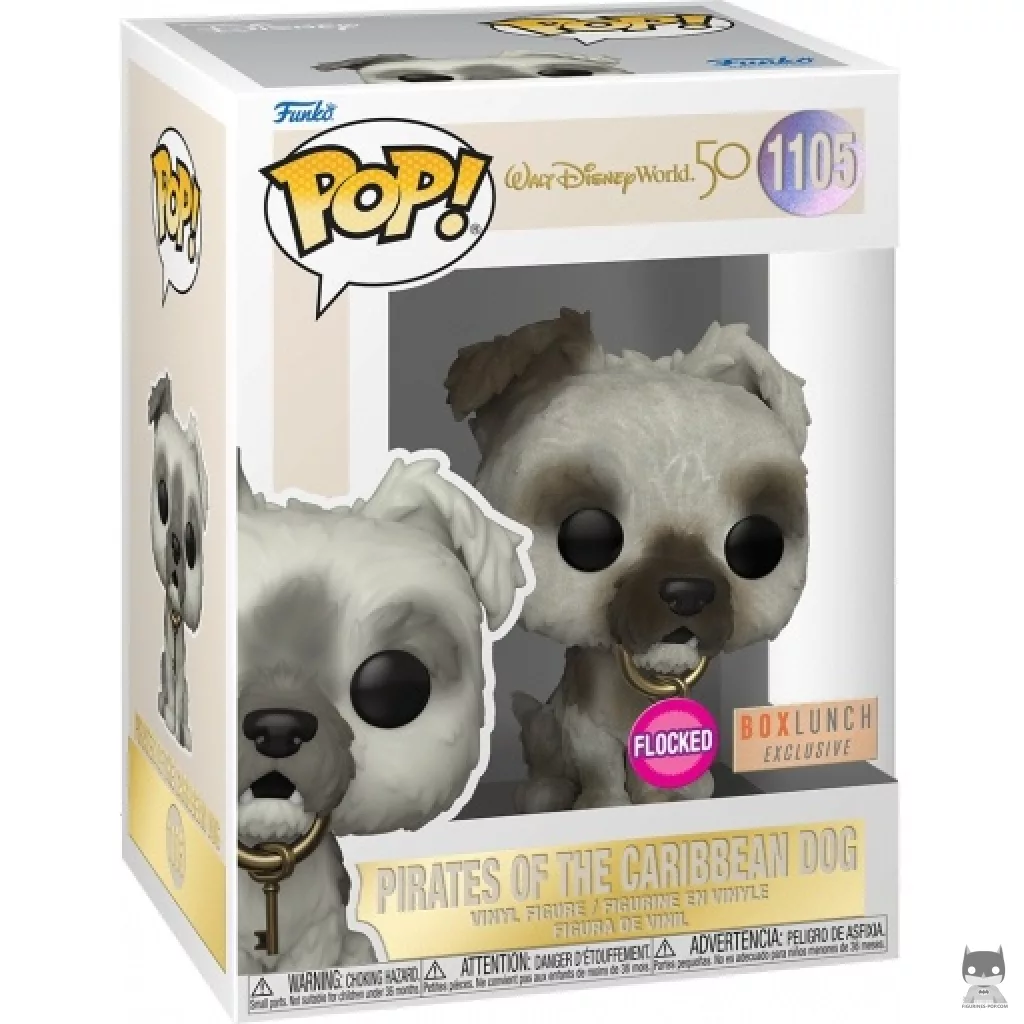 Figurine Funko POP Chien de Pirates des Caraïbes (Flocked) avec boîte