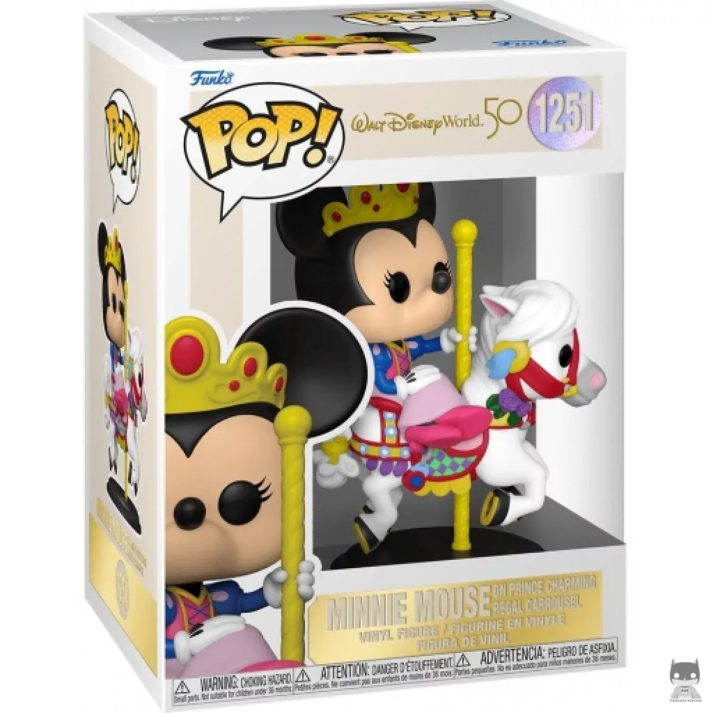 Figurine Funko POP Minnie sur Manège Carrousel Cheval avec boîte