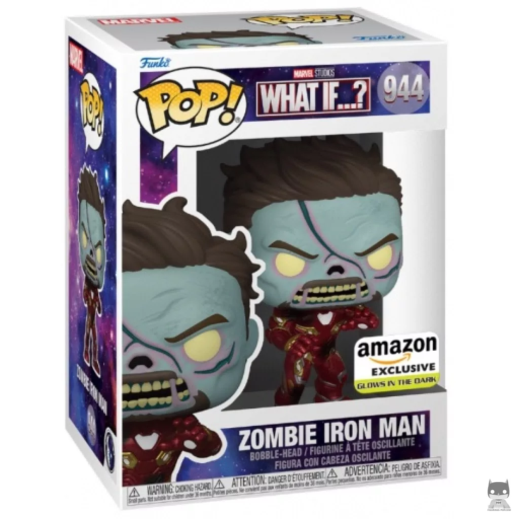 Figurine Funko POP Zombie Iron Man (Glow in the Dark) avec boîte