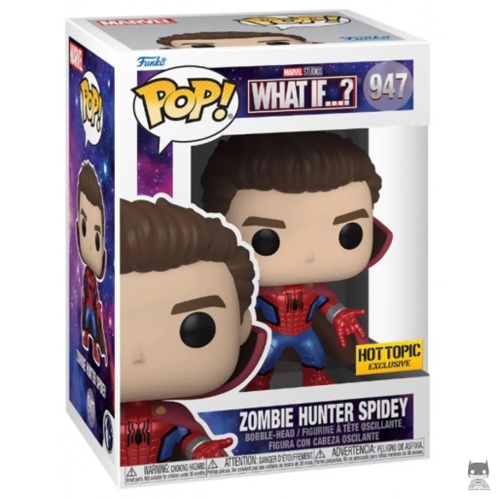 Figurine Funko POP Zombie Hunter Spidey sans Masque (Metallic) avec boîte