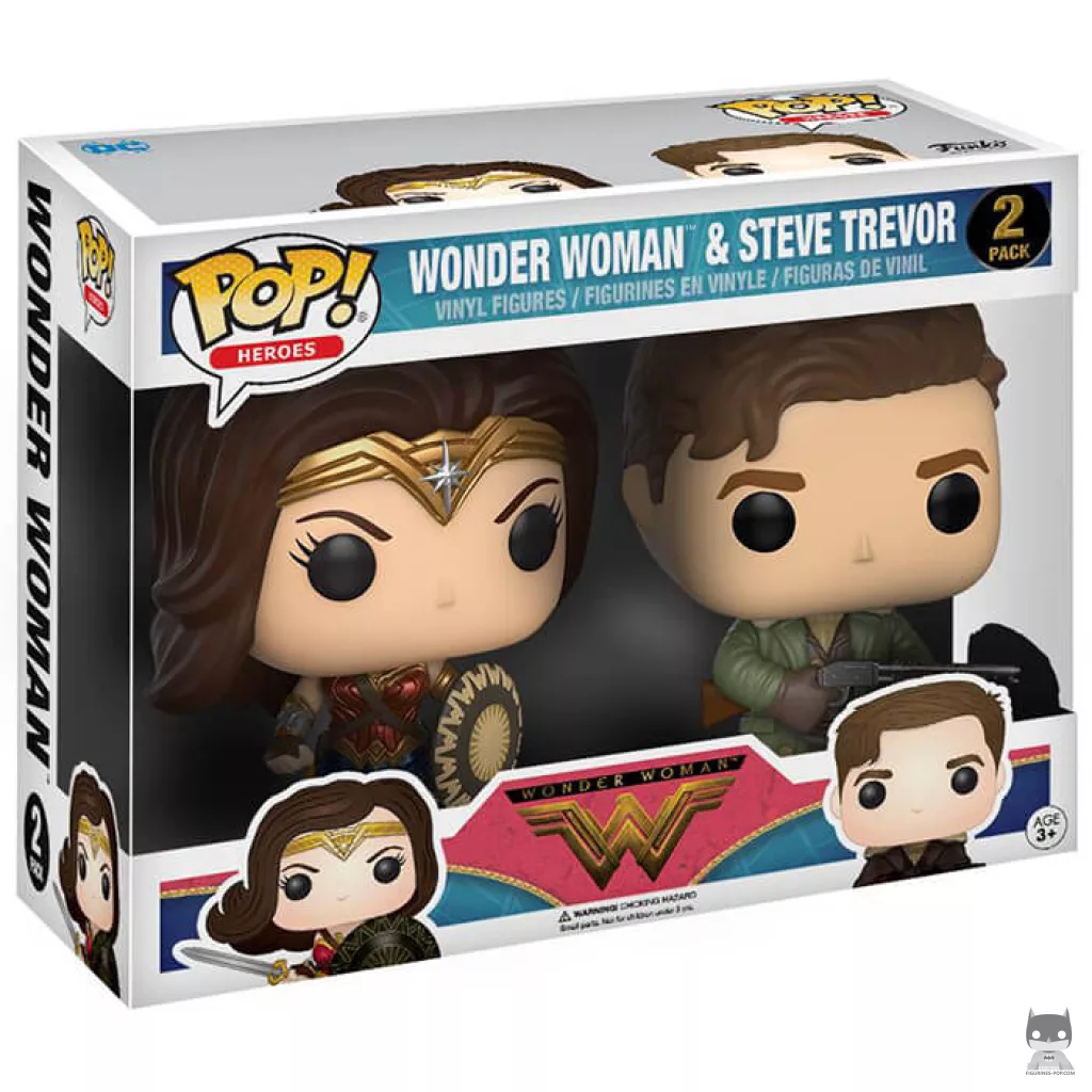 Figurine Funko POP Wonder Woman & Steve Trevor avec boîte