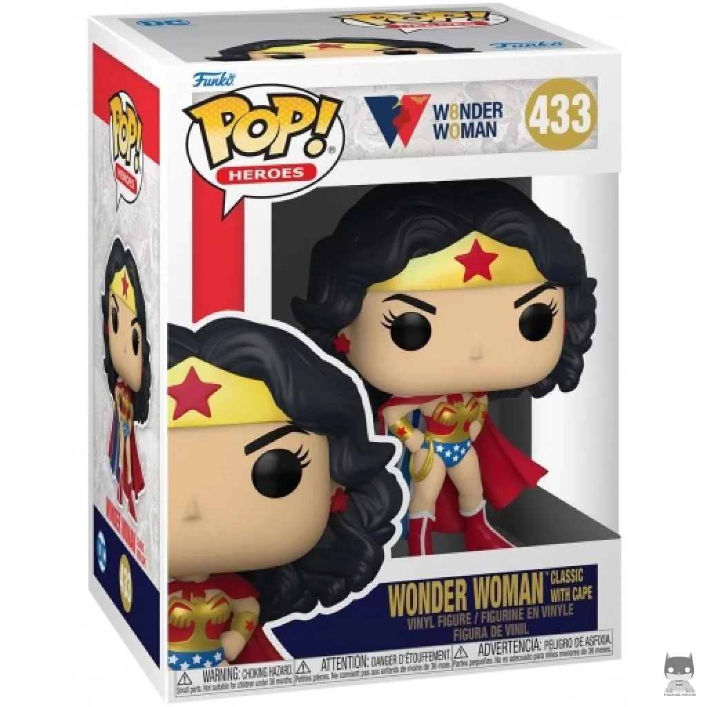 Figurine Funko POP Wonder Woman Classic avec Cape avec boîte