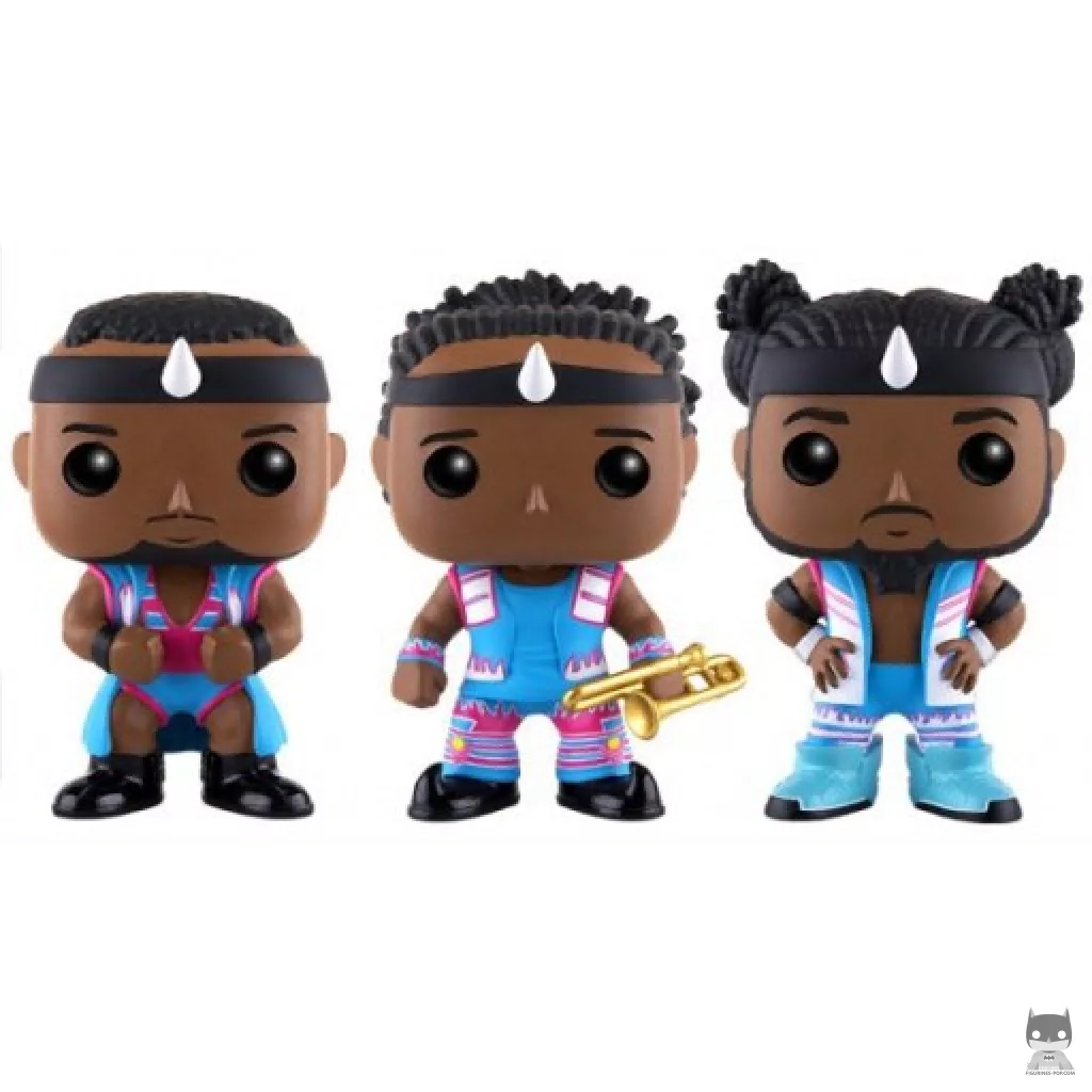 Figurine Funko POP Big E, Xavier Woods & Kofi Kingston (WWE)